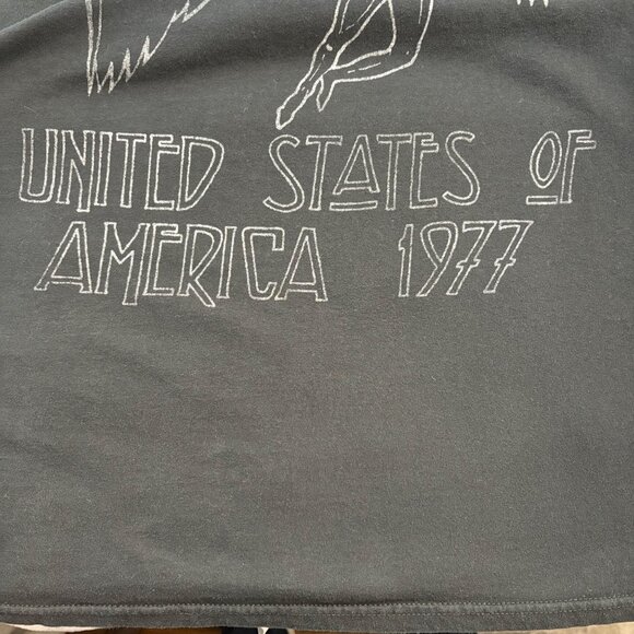 Led Zeppelin 1977 USA Tour Oversized Black Graphic T-Shirt - Picture 6 of 14